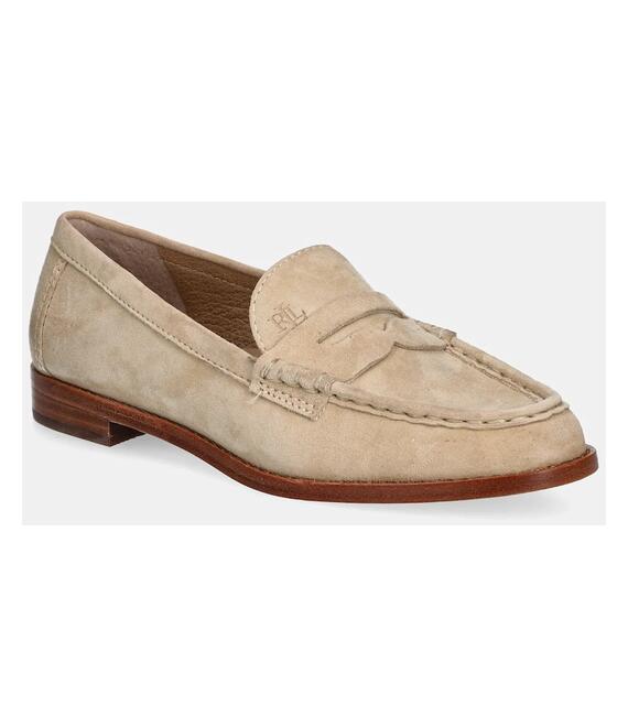 Μοκασίνια σουέτ Lauren Ralph Lauren Wynnie χρώμα: μπεζ, 802970584001