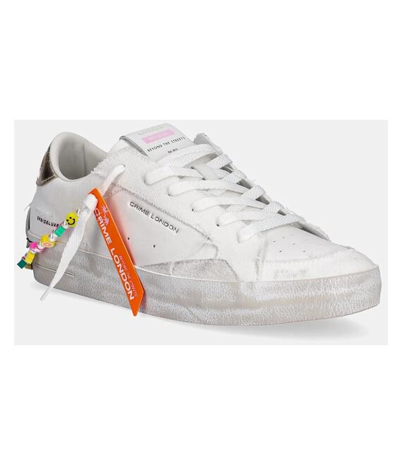 Δερμάτινα αθλητικά παπούτσια Crime London DELUXE HEEL χρώμα: άσπρο, 20104PP7