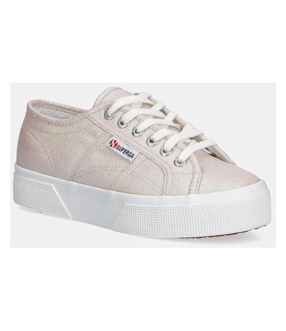 Πάνινα παπούτσια Superga PLATFORM LAME χρώμα: πορτοκαλί, S6128SW