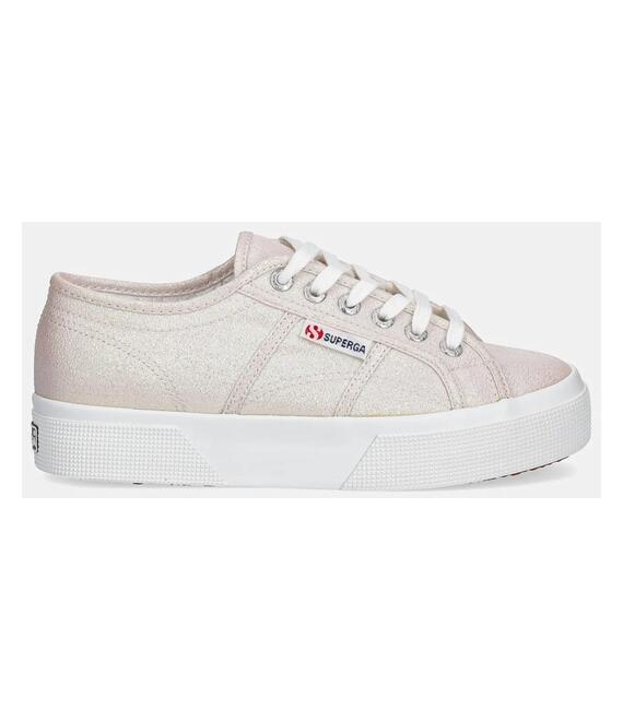 Πάνινα παπούτσια Superga PLATFORM LAME χρώμα: πορτοκαλί, S6128SW