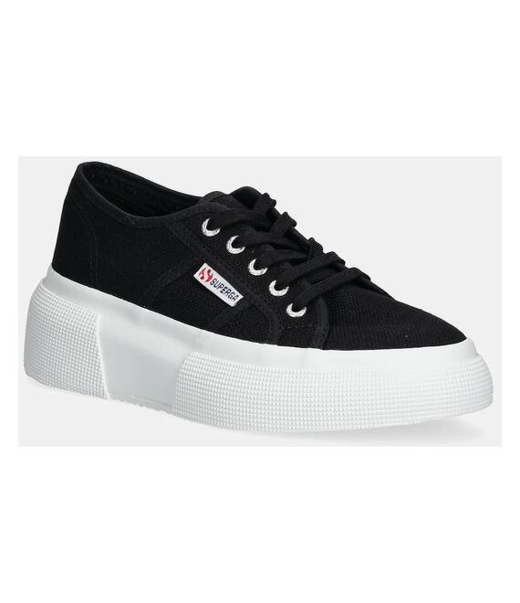 Πάνινα παπούτσια Superga BUBBLE χρώμα: μαύρο, S2132LW