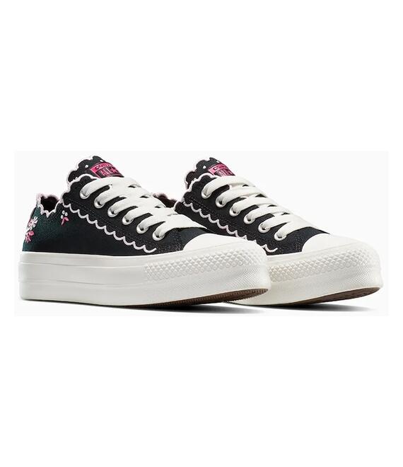 Πάνινα παπούτσια Converse Chuck Taylor All Star Lift χρώμα: μαύρο, A13529C