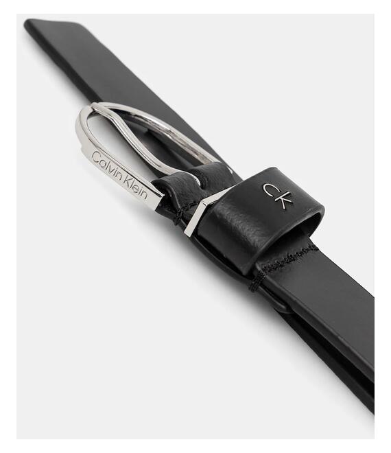 Δερμάτινη ζώνη Calvin Klein χρώμα: μαύρο, K60K612861