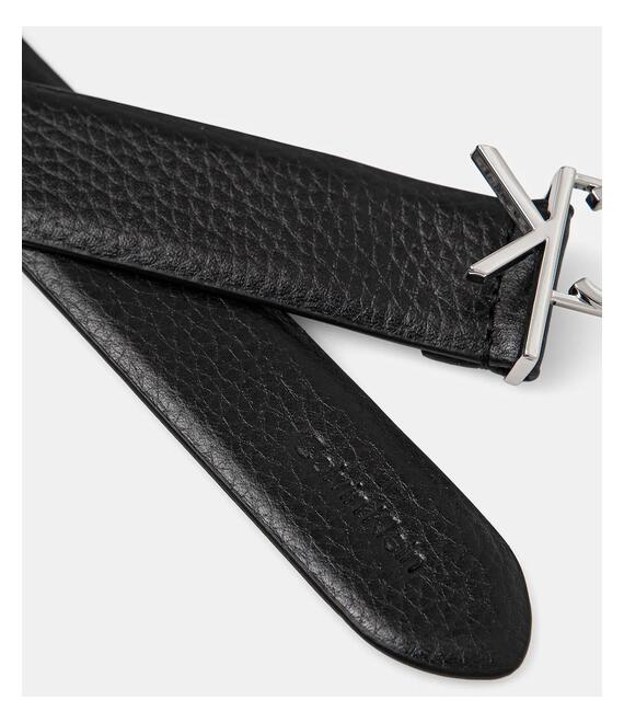 Δερμάτινη ζώνη Calvin Klein χρώμα: μαύρο, K60K613073