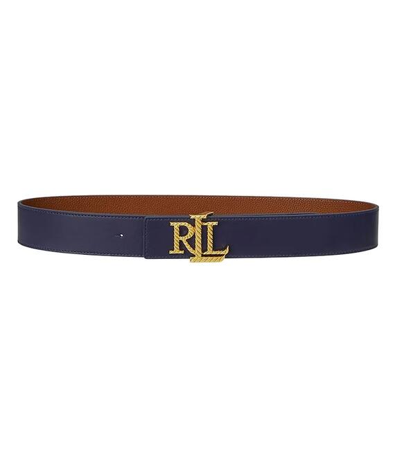 Αναστρέψιμη ζώνη Lauren Ralph Lauren χρώμα: μπλε, 412959138