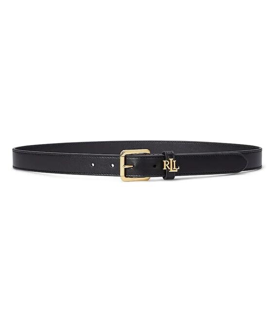 Δερμάτινη ζώνη Lauren Ralph Lauren χρώμα: μαύρο, 412968763