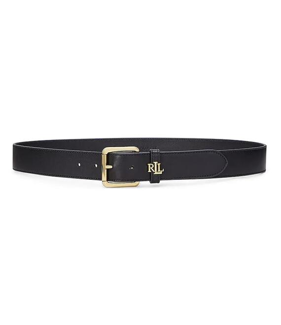 Δερμάτινη ζώνη Lauren Ralph Lauren χρώμα: μαύρο, 412968765