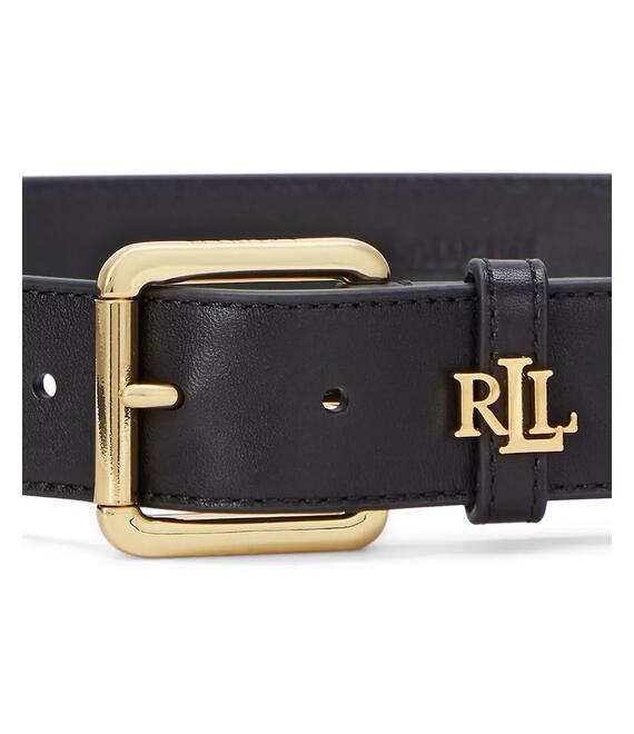 Δερμάτινη ζώνη Lauren Ralph Lauren χρώμα: μαύρο, 412968765