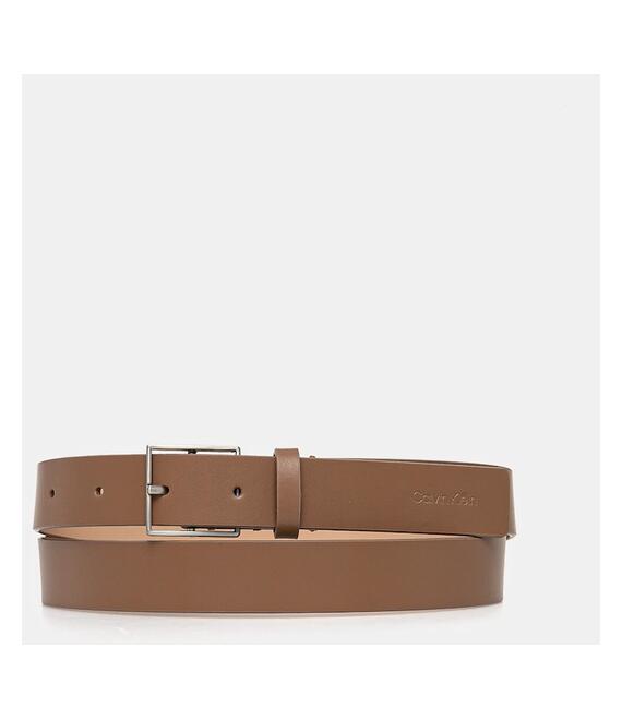 Δερμάτινη ζώνη Calvin Klein χρώμα: καφέ, K60K612923