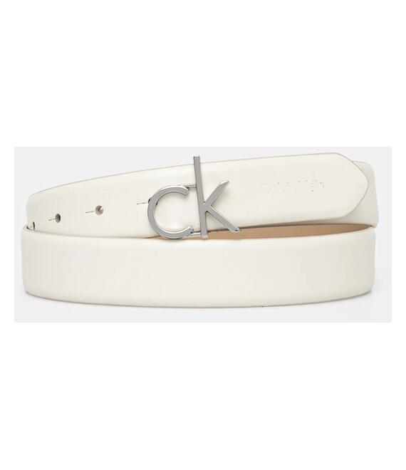 Ζώνη Calvin Klein χρώμα: άσπρο, K60K613156