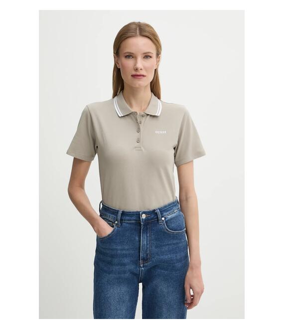 Πόλο Guess AMARYLLIS χρώμα: μπεζ, V5GP06 KCOK1
