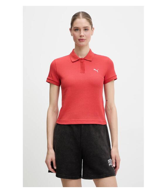 Πόλο Puma χρώμα: κόκκινο, 629777