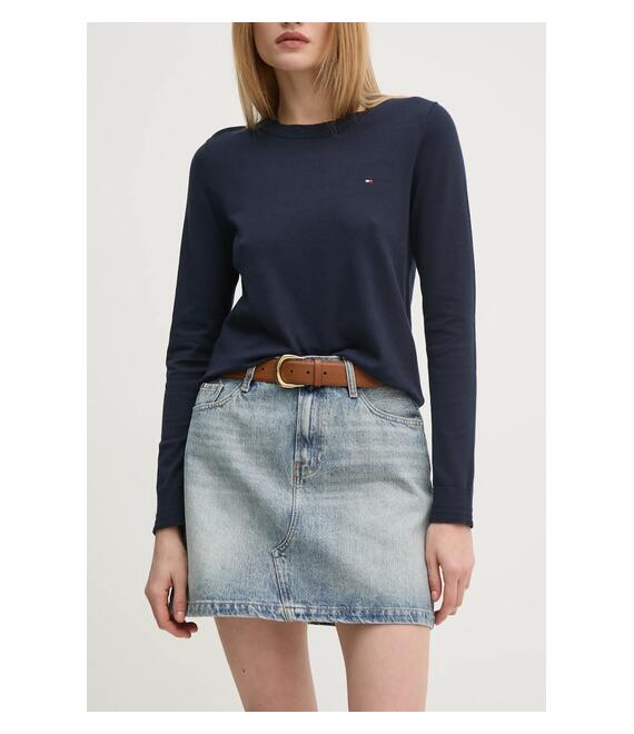Τζιν φούστα Tommy Hilfiger χρώμα: μπλε, WW0WW44334