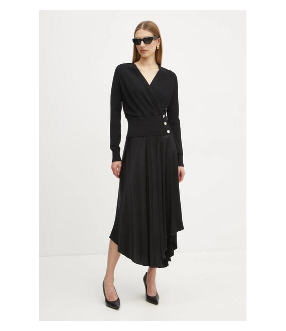 Φούστα Guess VENUSTA χρώμα: μαύρο, W5RD58 WGY20