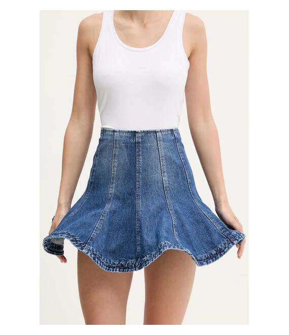 Τζιν φούστα MSGM χρώμα: μπλε, 3842MDD231.257242