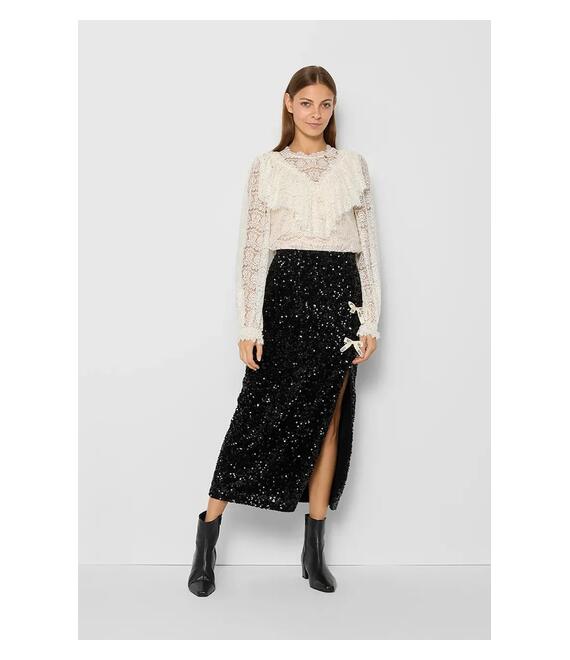 Φούστα Bizuu HOBO χρώμα: μαύρο, SPODNICA HOBO_CZARNY_AW24