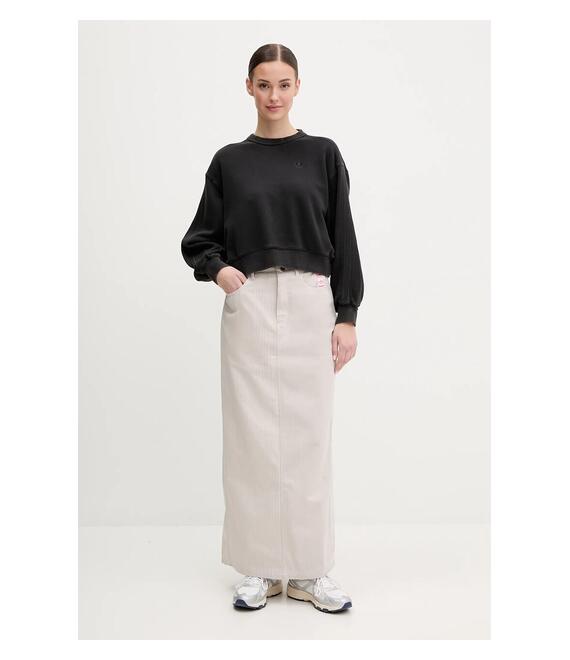 Βαμβακερή φούστα adidas Originals AOP MAXI SKIRT χρώμα: μπεζ, JC8854
