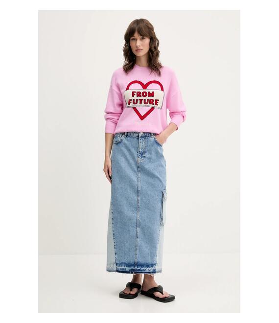 Τζιν φούστα Moschino Jeans χρώμα: μπλε, 0105 3719