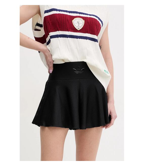 Σορτς adidas Originals Waistband Mesh Shorts χρώμα: μαύρο, JJ0914