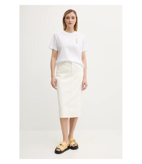 Τζιν φούστα Levi's HR BACK SLIT SKIRT χρώμα: μπλε, 001VH