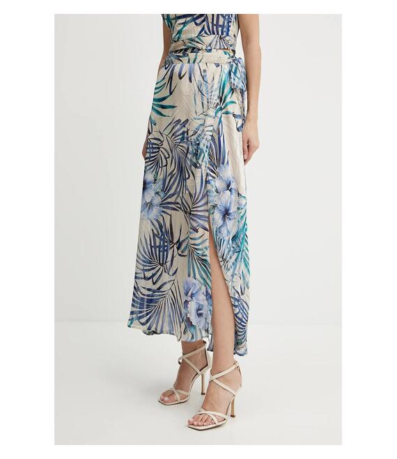 Φούστα Guess NEW ROMANA χρώμα: μπεζ, W5GD66 WH9Z2