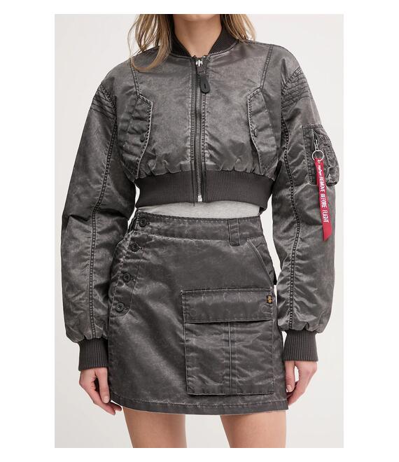 Φούστα Alpha Industries Vintage Mini Skirt χρώμα: γκρι, 156052