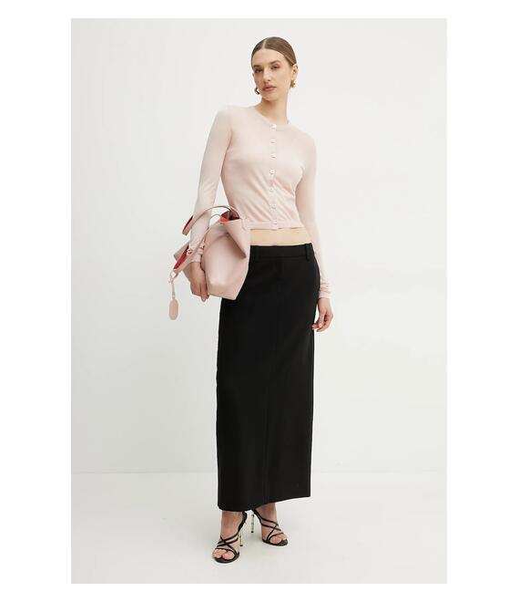 Φούστα MICHAEL Michael Kors χρώμα: μαύρο, MS570HCENX