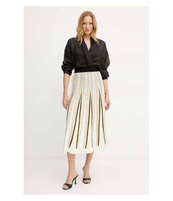Φούστα Forte Forte χρώμα: μπεζ, 13935 my skirt