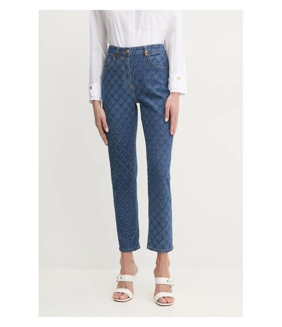 Τζιν παντελόνι Elisabetta Franchi χρώμα: μπλε, PJ95N51E2