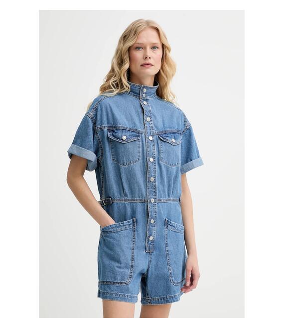 Ολόσωμη φόρμα τζιν Levi's SS SURPLUS ROMPER χρώμα: μπλε, 001WI