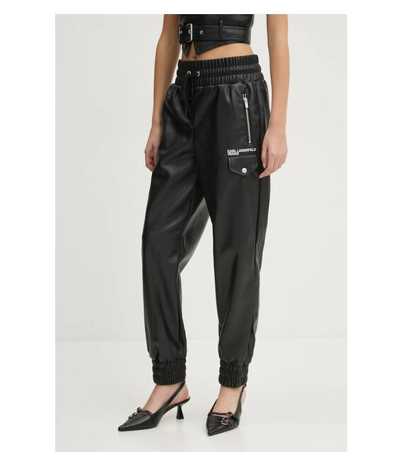 Παντελόνι Karl Lagerfeld Jeans χρώμα: μαύρο, A1W10059