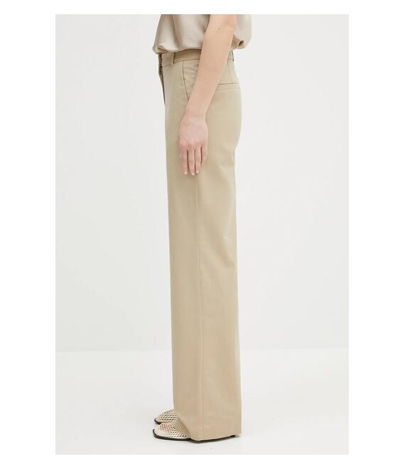 Βαμβακερό παντελόνι A.P.C. pantalon margaret χρώμα: μπεζ, COHFU.F08476