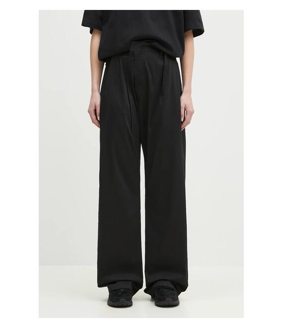 Παντελόνι MM6 Maison Margiela χρώμα: μαύρο, S52KA0530