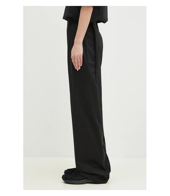 Παντελόνι MM6 Maison Margiela χρώμα: μαύρο, S52KA0530
