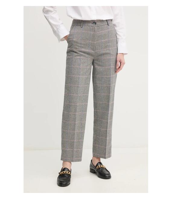 Μάλλινα παντελόνια Pepe Jeans FLORINE χρώμα: γκρι, PL211799