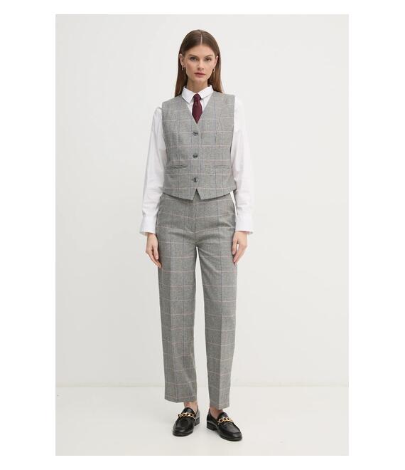 Μάλλινα παντελόνια Pepe Jeans FLORINE χρώμα: γκρι, PL211799