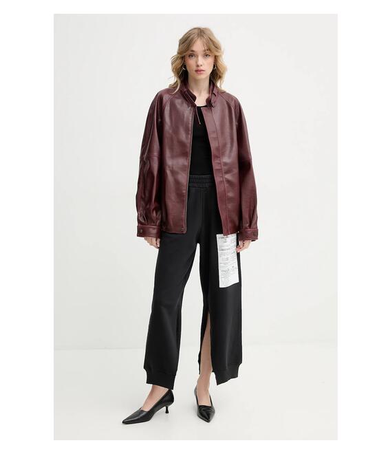 Βαμβακερό παντελόνι MM6 Maison Margiela χρώμα: μαύρο, S52KA0527.M25012
