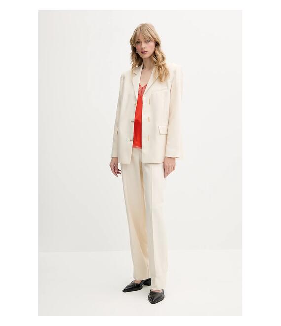 Παντελόνι Stine Goya χρώμα: μπεζ, SG-SS25-P082-2347