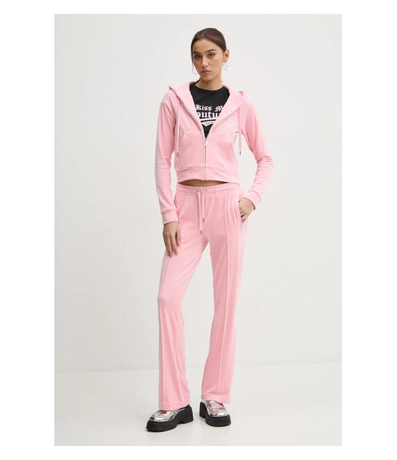 Παντελόνι φόρμας Juicy Couture χρώμα: ροζ, JCAPW045
