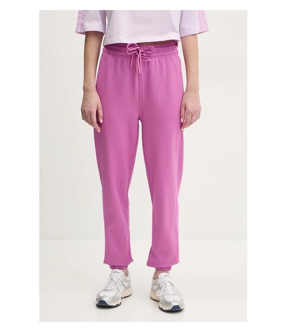 Βαμβακερό παντελόνι adidas by Stella McCartney χρώμα: μοβ, JD2709