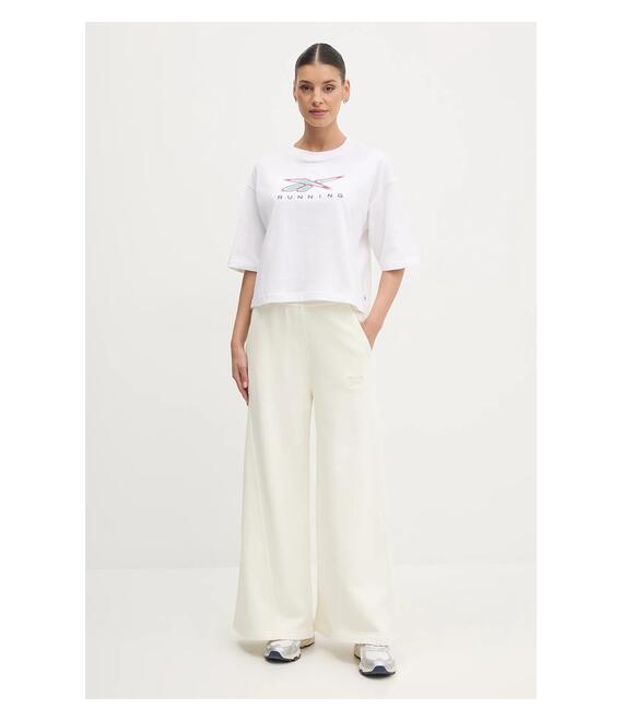 Βαμβακερό παντελόνι Reebok Classic χρώμα: μπεζ, 100214070