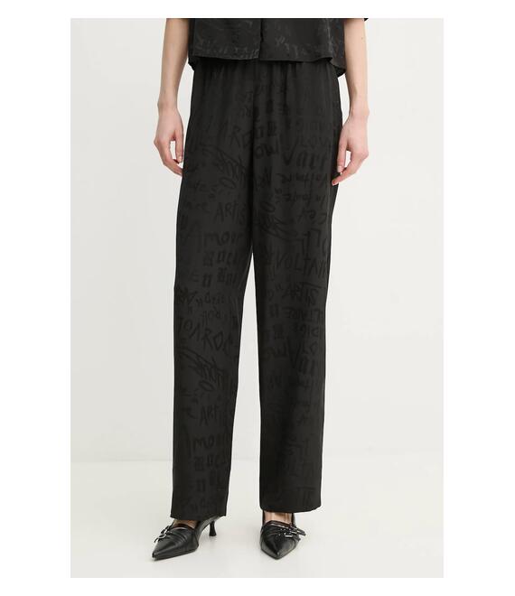 Μεταξωτό παντελόνι ZADIG&VOLTAIRE χρώμα: μαύρο, WWPA01852