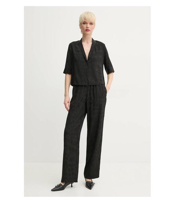 Μεταξωτό παντελόνι ZADIG&VOLTAIRE χρώμα: μαύρο, WWPA01852