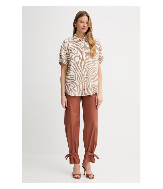 Βαμβακερό παντελόνι Marciano Guess PAT χρώμα: πορτοκαλί, 5GGB20 7315A