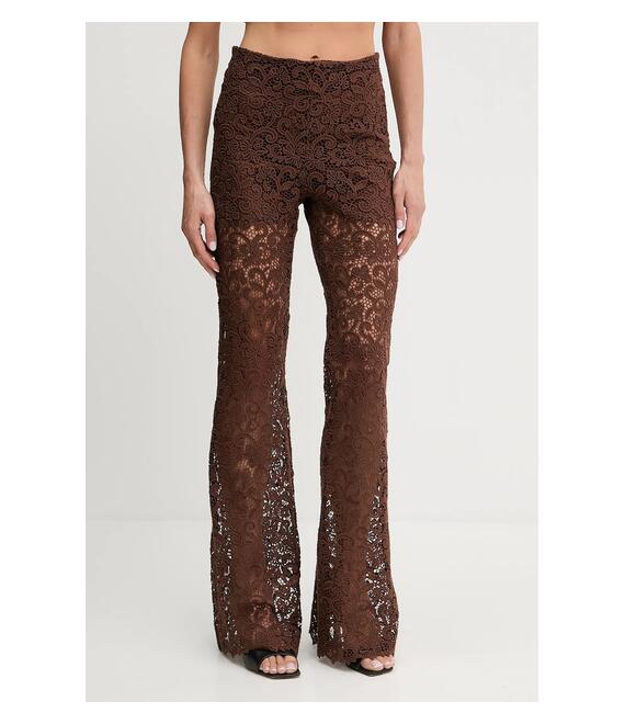 Παντελόνι Ermanno Scervino χρώμα: καφέ, D464P605FDHGJ