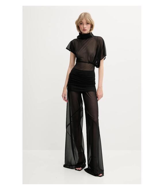 Παντελόνι Rick Owens Lilies χρώμα: μαύρο, LI01E4334OT