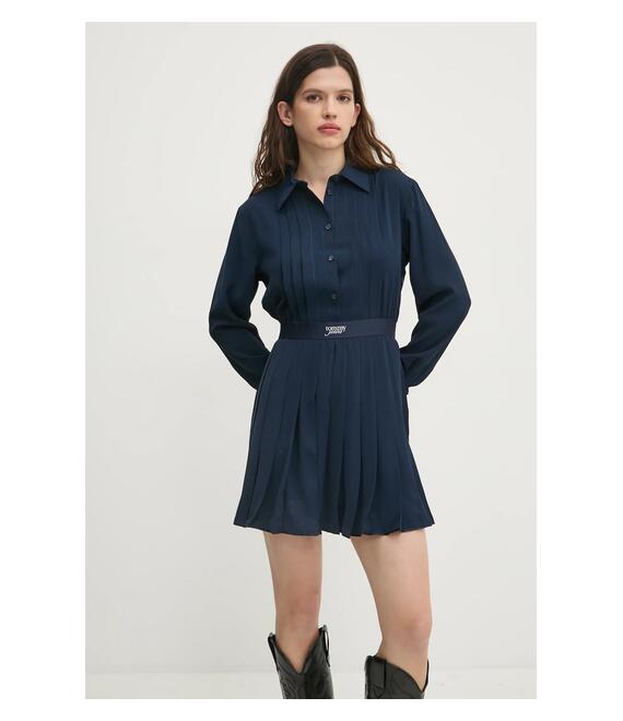Φόρεμα Tommy Jeans χρώμα: ναυτικό μπλε, DW0DW19474