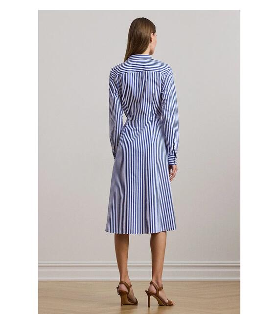 Βαμβακερό φόρεμα Lauren Ralph Lauren χρώμα: μπλε, 250961779
