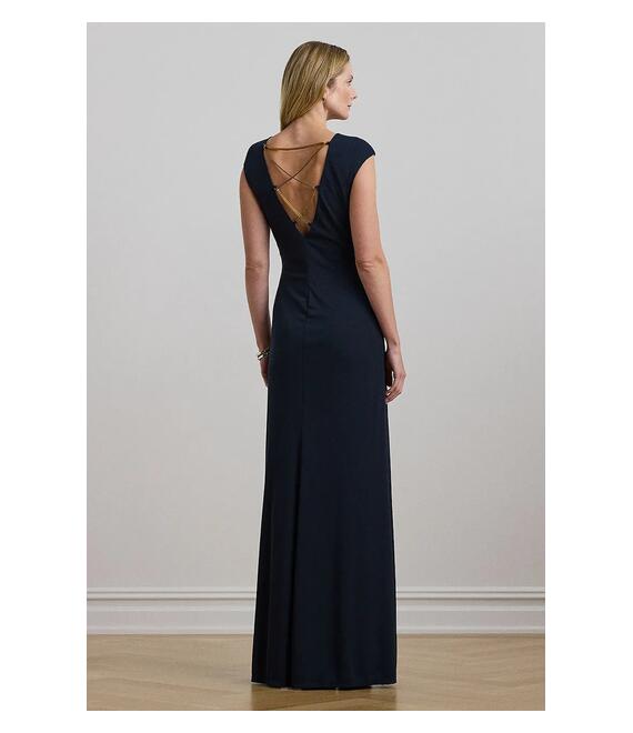 Φόρεμα Lauren Ralph Lauren χρώμα: ναυτικό μπλε, 253957568