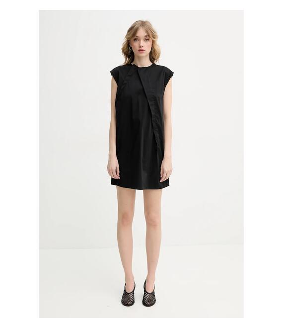 Φόρεμα MM6 Maison Margiela χρώμα: μαύρο, S52DA0066.M35043